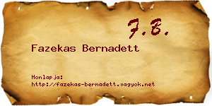 Fazekas Bernadett névjegykártya