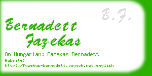 bernadett fazekas business card